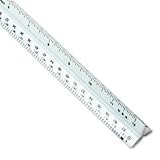 Staedtler Triangular Scale Plastic Architects Ruler, 12 Inches, White with Color Grooves (98718-31)