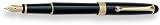 Aurora 88 Gold Plated Black Resin Small Medium Point Fountain Pen - AU-810M