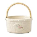 Tea Rose Wicker Handled Basket