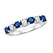 10kt. White Gold, Blue Sapphire and Diamond Ring