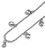 Dangling Hearts on 7.25 Solid Sterling Silver Bracelet