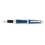 Cross C-Series Fountain Pen Monaco Blue with Rhodium Plated Solid 18kt Gold Nib - Medium Nib (AT0396-5MD)