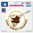San Diego Padres Retro Logo 5x6 Cling Decal