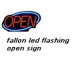 Fallon Large Oval LED Open Sign