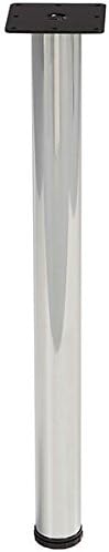 34-1/2" Tall, 3 Diameter Leg - Brushed Steel