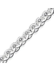 Sterling Silver 8.5 Inch Fancy Link Bracelet - 8.5 Inch
