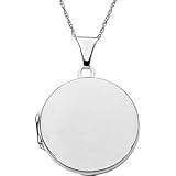 Clevereve's Sterling Silver 23.56X21.45 Plain Round Locket