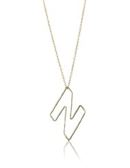 Gauge Gold-Filled Bubble Monogram Mini-N Pendant Necklace