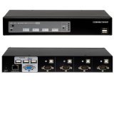 ConnectPRO UR-14+PLUS USB 4-port KVM Switch with DDM, Includes Cables