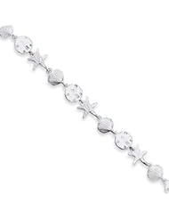 Sterling Silver Seashells Bracelet QA29-7"