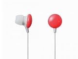 Elecom Ear Drops Series 3 Canal Type Hi-Fi Noise-Reducing Ear Buds(Designed in Japan) (Red)