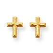 14k Diamond Cut CrossPost Earrings