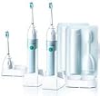 Philips Sonicare CleanCare HX5853/71 Power Toothbrush with Quadpacer ***Twin Pack*** (2 Handles, 3 Standard brush heads, 2 Brush head holders, 2 Charger bases, & 2 Travel cases)
