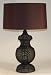 Black Woven Wire Garden Urn Table Lamp