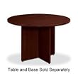 Basyx Products - Base, for Round Table, 29-1/8" H, Bourbon Cherry - Sold as 1 EA - Round conference table is great for smaller conferences where space is a consideration. Tabletop is 1-1/8" thick. High-pressure laminate top is mar-resistant and stain-resistant. Complete units are 29-1/8" high. Tabletop and base are sold separately. Each meets or exceeds ANSI/BIFMA standards.