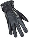 Women's Motorcycle Leather Gloves Lined & Studded GL2079