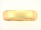 14 KT Yellow Gold Comfort Fit Wedding Band Plain - 6mm