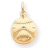 14k Baseball Charm