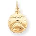 14k Baseball Charm