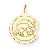 14K Chicago Cubs Large Mascot Charm