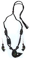 Traditional Jewelry Necklace and Earing In Terracota Handcrafted Unique Gift For Her
