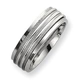 Sterling Silver Mens Inner Channel Spinning Band Ring Size 8