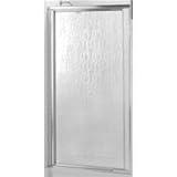 Sterling 1500D-48S Vista Pivot II Shower Door 65-1/2H x 42 - 48W Pebble Glass Silver