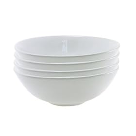 Mayfair and Jackson Basic White Individual Pasta Bowls Set 4-pc. by Mayfair & Jackson
