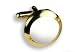 White Enamel Center Stone Cufflinks in Gold or Silver Setting