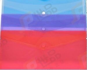 5pc A5 Plastic File Folder Bag the Buckle Bag Storage Envelope Top Open K529