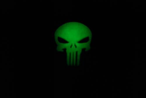 Glow in the Dark Punisher PVC Velcro Patch