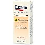 Eucerin Sensitive Facial Skin Q10 Anti-Wrinkle Sensitive Skin Lotion, SPF 15, 4 Fluid Ounces