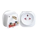 Germany, France, US, USA, CANADA, Australia, India, Pakistan, China, JAPAN, Hong Kong, South Africa (2/3-Pin) to UK/England (3-Pin) Foreign Visitors Travel Adaptor Converter Plug White