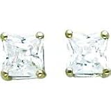 14K White Gold Moissanite Earrings