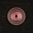 Pull - Beaded Single Hole BackPlate - Oil Rubbed