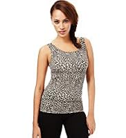 Secret Slimming™ Light Control Round Neck Animal Print Camisole