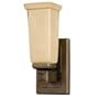 American Fluorescent GGW113RBSCT Glasgow Outdoor Sconce, Transitional Mission Style with Tea Stained Glass, 10-Inches High, 13W