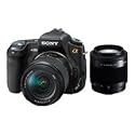 Sony DSLR-A350X SLR-Kamera (14 Megapixel, LifeView, Bildstabilisator) Double Zoom Kit inkl. 18-70mm und 55-200mm Objektiv