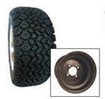 RHOX 10″ Tire, Wheel and Lift Kit Package for E-Z-Go TXT, RHOX Mojave II 22×10-10, on 10×7 Offset Black Steel Wheel Picture