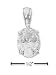 Sterling Silver 7mm X 9mm Clear Oval CZ Pendant