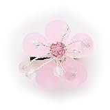 Sterling Silver Rose Quartz/Purple Crystals/Agate Pin