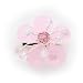 Sterling Silver Rose Quartz/Purple Crystals/Agate Pin