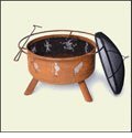 Sojoe Kokopelli Steel Fire Pit with Cover