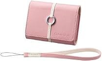 Sony LCS-TWB/P Genuine Leather Soft Carrying Case for Sony T100, T20, W55, W35, W90, & W80 (Pink)
