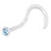 Clear BIOPLAST Aqua SWAROVSKI Nose Screw Ring