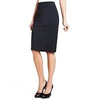 Plain Angled Seam Stretch Skirt