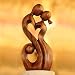 Wood statuette, 'Everlasting Kiss'