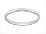 14 KT White Gold Wedding Band-Plain-2mm