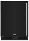 24 Undercounter Refrigerator, Black, Left Hinge