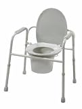 Deluxe All In One 12qt Bucket Commode W/plastic Armrests - Case of 4